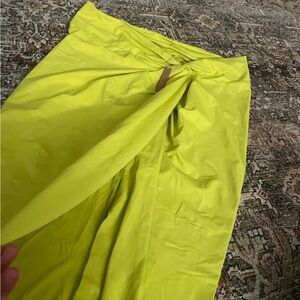 SKIMS Neon Yellow Swim One Piece with skirt